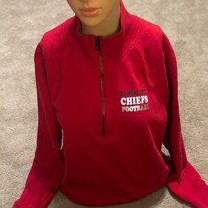 47Size Large Kansas City Chiefs Red Quarter-Zip Pullover